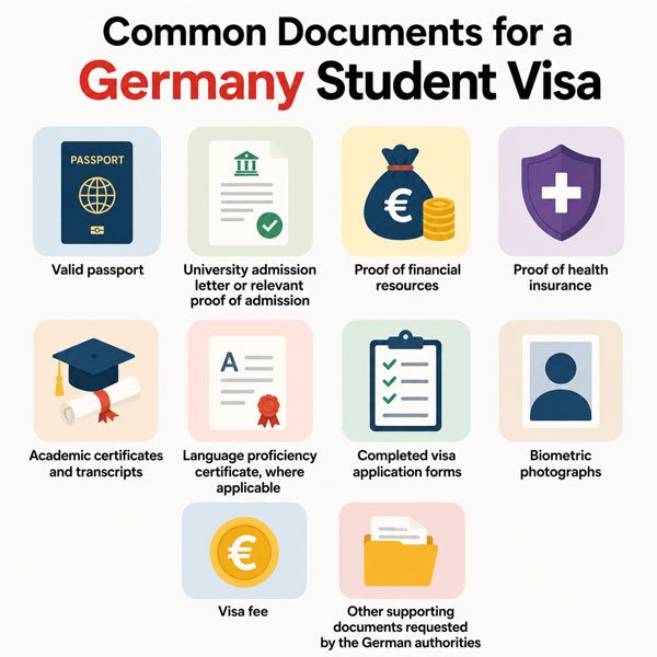 Common Documents for a Germany Student Visa