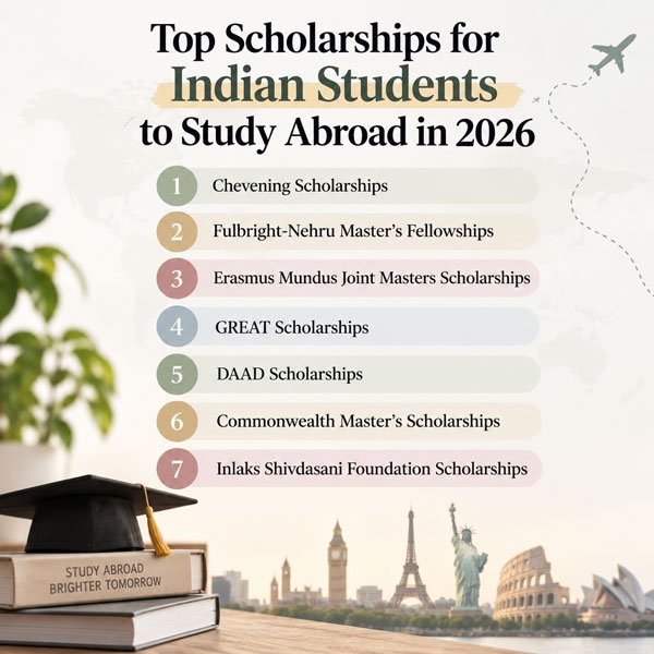 Top Scholarships for Indian Students to Study Abroad in 2026